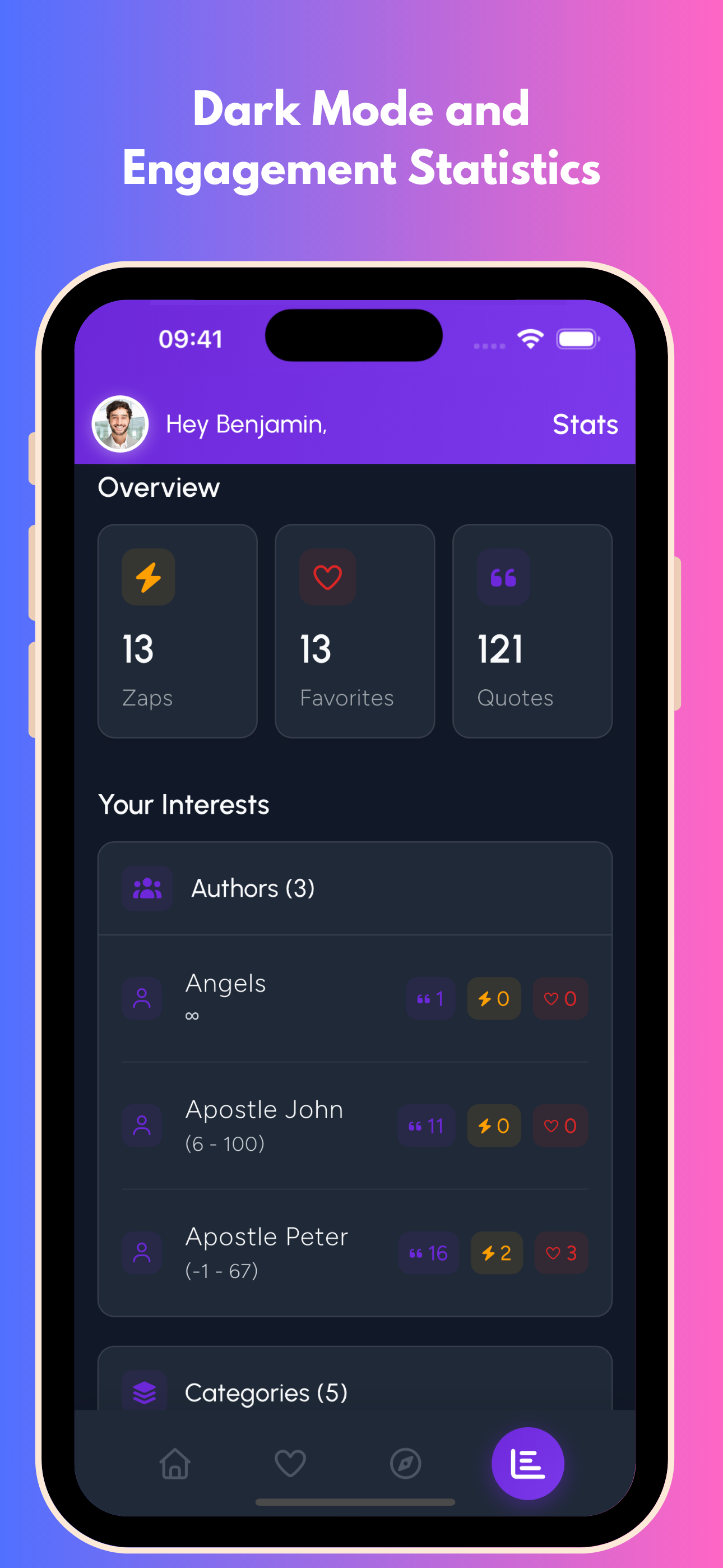 Dark Mode and Statistics